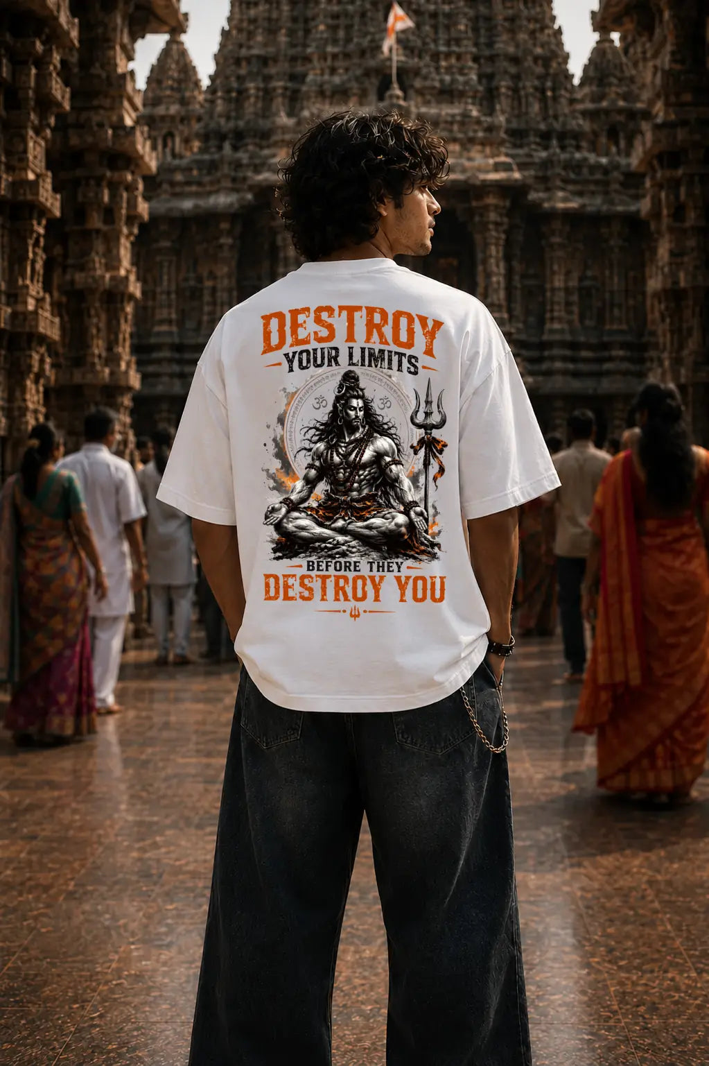 Destroy Your Limits – Spiritual Motivational Oversized T-Shirt