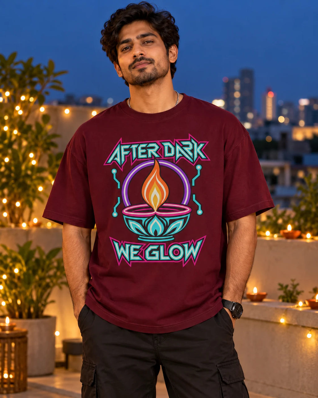 After Dark We Glow - Oversized Classic T-Shirt