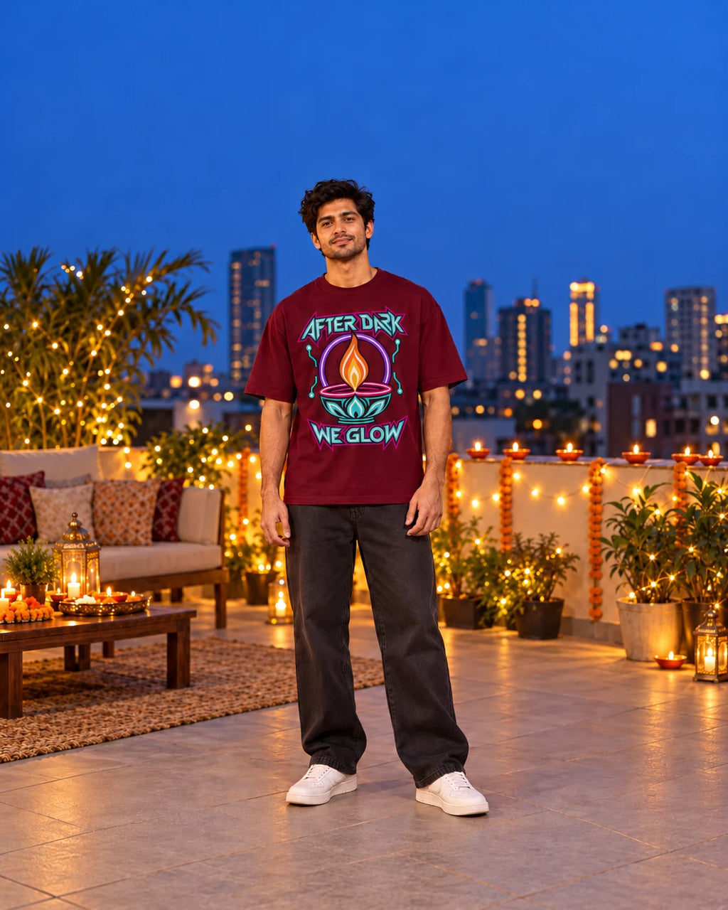 After Dark We Glow - Oversized Classic T-Shirt