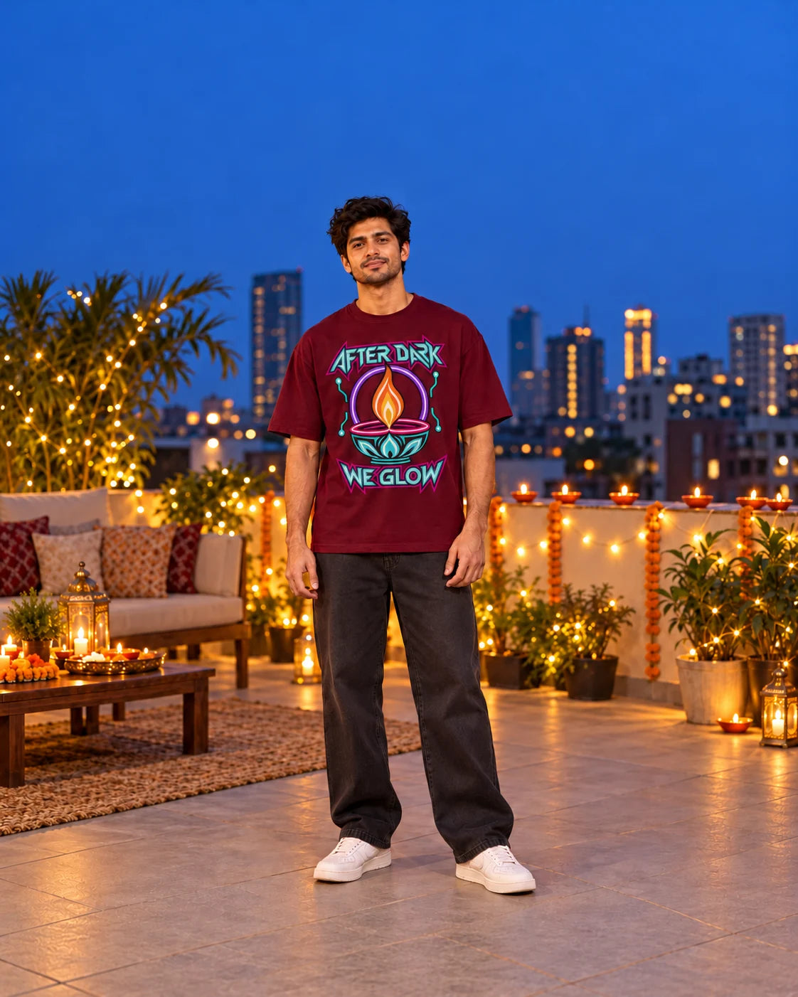 After Dark We Glow - Oversized Classic T-Shirt