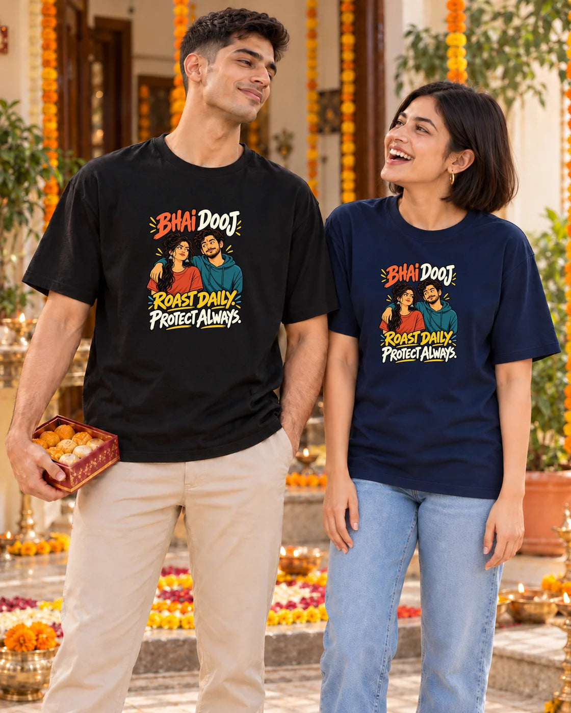 Bhai Dooj - Oversized Classic T-Shirt