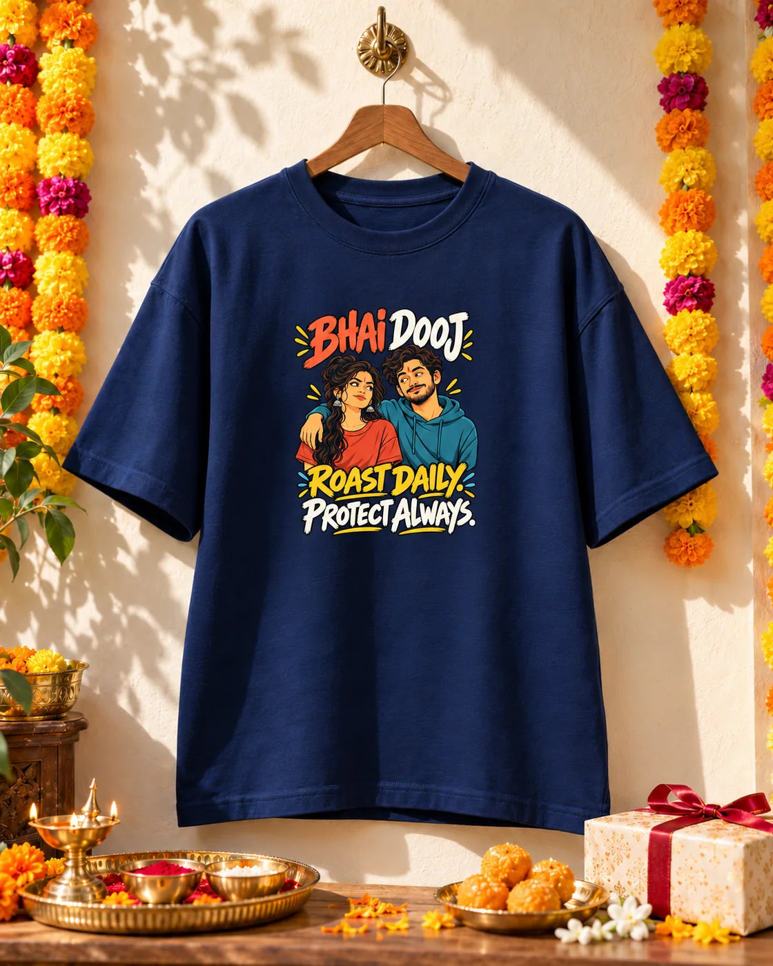 Bhai Dooj - Oversized Classic T-Shirt