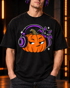 Headphone Pumpkin - Halloween Tee (Oversized)