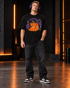 Headphone Pumpkin - Halloween Tee (Oversized)