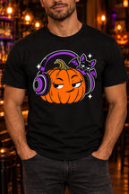 Headphone Pumpkin - Halloween Tee