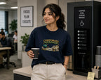 Corporate Mazdoor – Office Humour Oversized T-Shirt | Navy Blue | Unisex | Teeswag